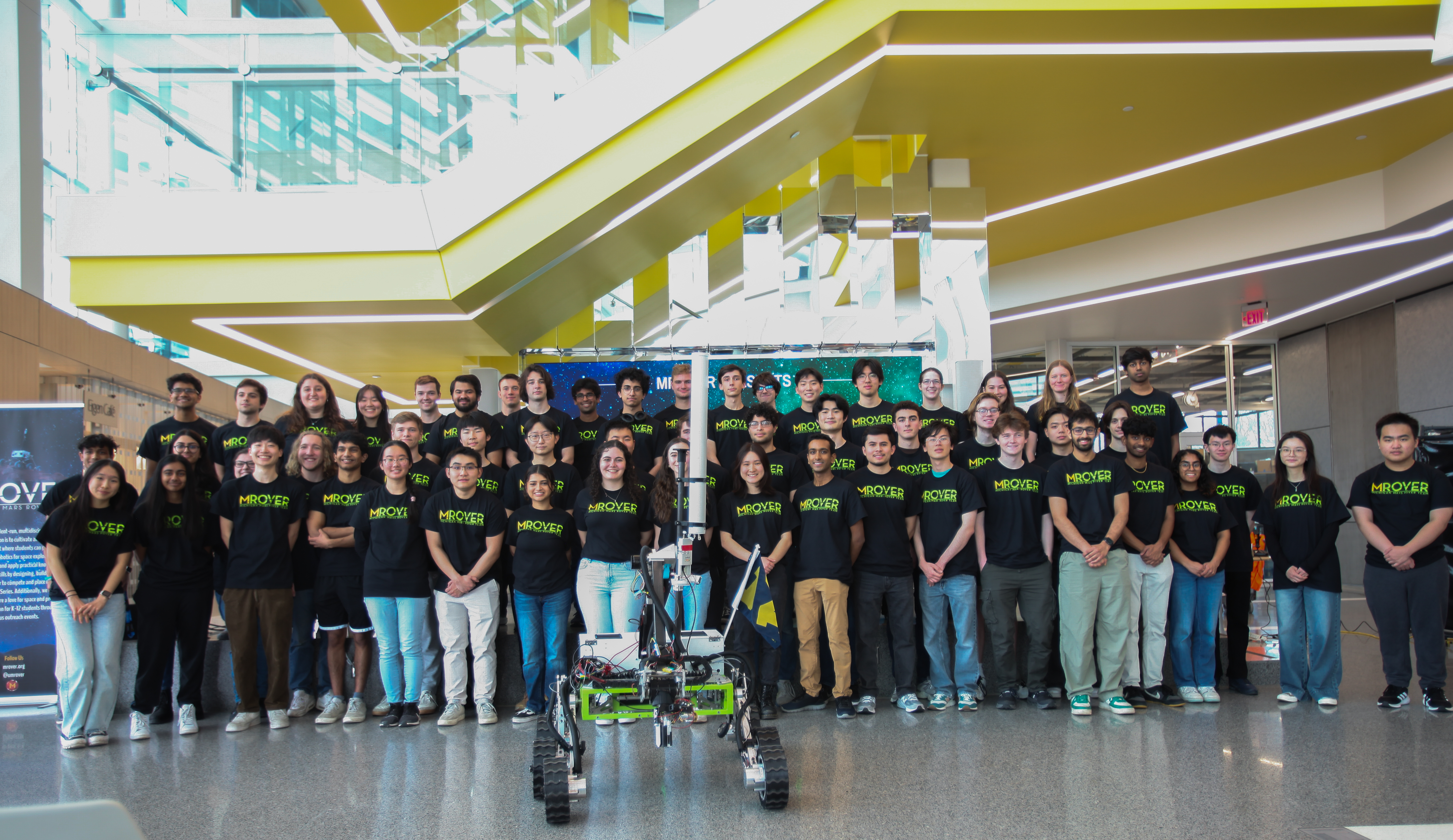 2025 MRover Team with the rover Kiwi